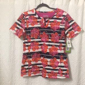 NWT Landau tropical scrub top Small